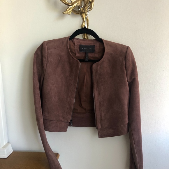 BCBGMaxAzria Jackets & Blazers - BCBG Max Azria MaxAzria faux suede jacket brown